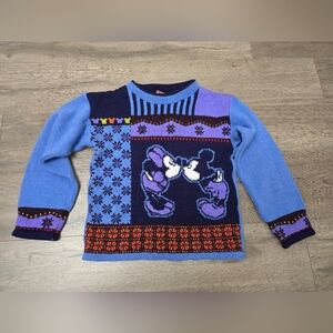 Disney Kids Sweater 2000 Mickey For Kids Girls Size 7/8 Soft Cozy Vacation